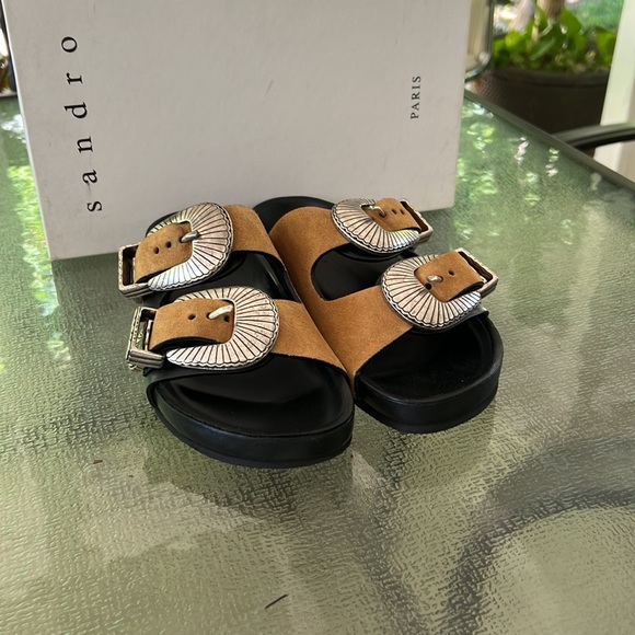 Sandro Western Buckle Sandals - Picture 7 of 10